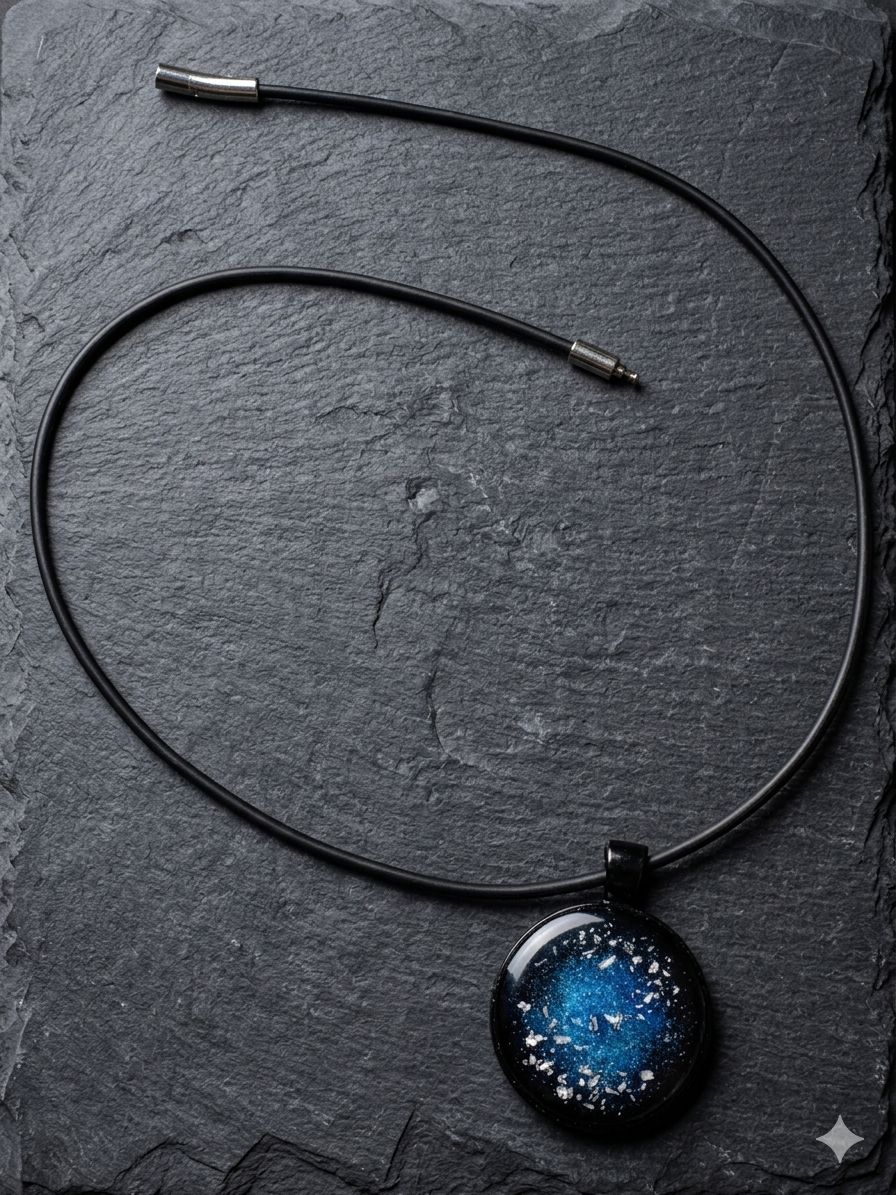 Kette mit Anhänger aus Fell oder Asche deines Tieres in Epoxidharz — Fellfeeling
