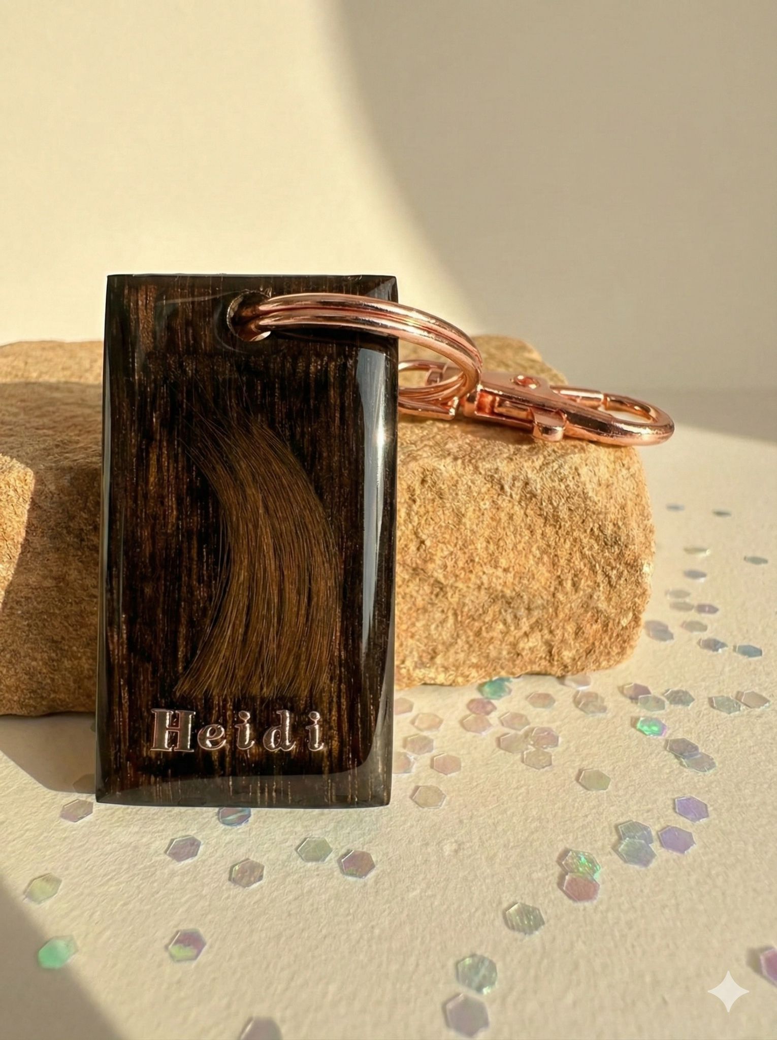 Schlüsselanhänger Holz / Epoxidharz